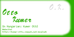 otto kumer business card